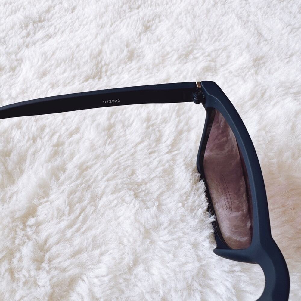 Otto Deep Midnight Blue Angular Frame Sunglasses - Picture 6 of 11
